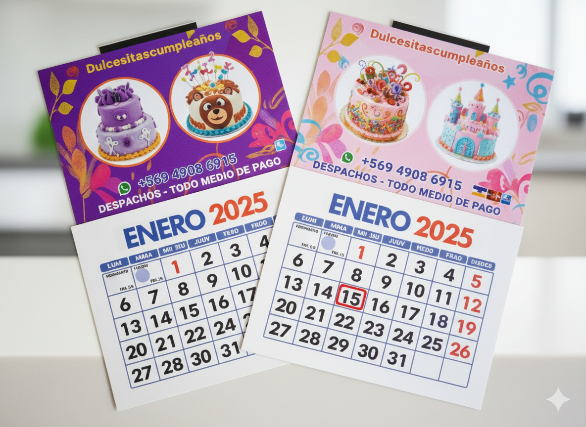 Mini calendario con imán